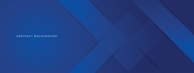 Obraz premium Modern blue abstract presentation background featuring layered geometric shapes, clean lines, and professional composition.