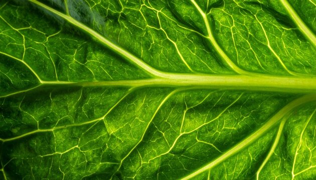 Macro cabbage leaf showing dramatic texture and intricate patterns, suitable for food, wellness, eco, and lifestyle imagery.