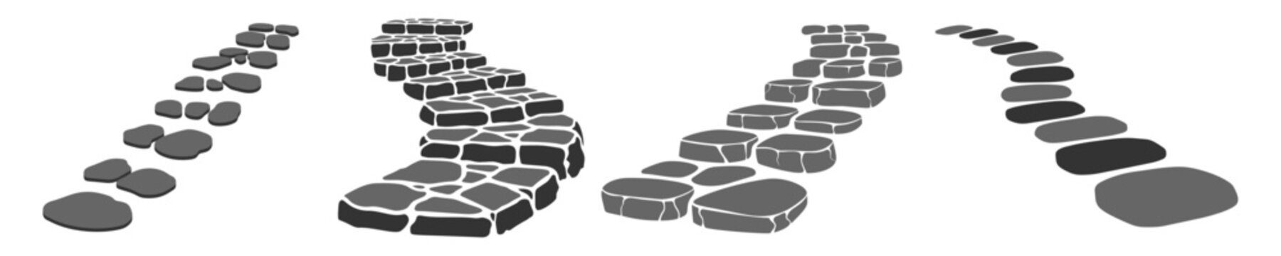 stairs stepping Stones vector collection