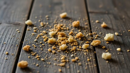 Naklejka premium Crunchy snack food on wooden table.