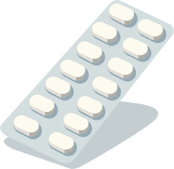 pills on white background