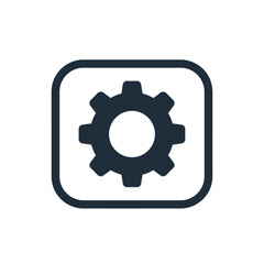 Obraz premium Settings icon simple vector image on transparent background