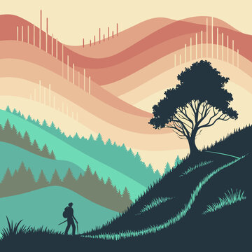 Landscape materialized from materialized sound waves