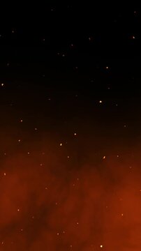 red and black background glowing bright and glowing sparks effect flying up 4K resolution