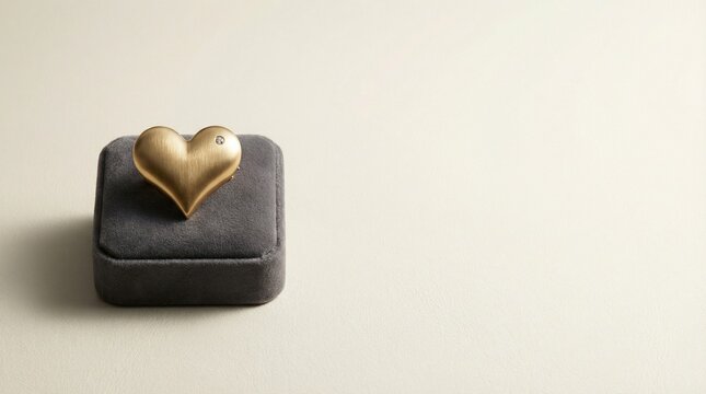 Imagen minimalista de San Valent&iacute;n con est&eacute;tica de lujo, fondo limpio y elegante, detalle dorado sutil y amplio espacio para texto, ideal para marcas premium, campa&ntilde;as exclusivas y dise&ntilde;o publicitario
