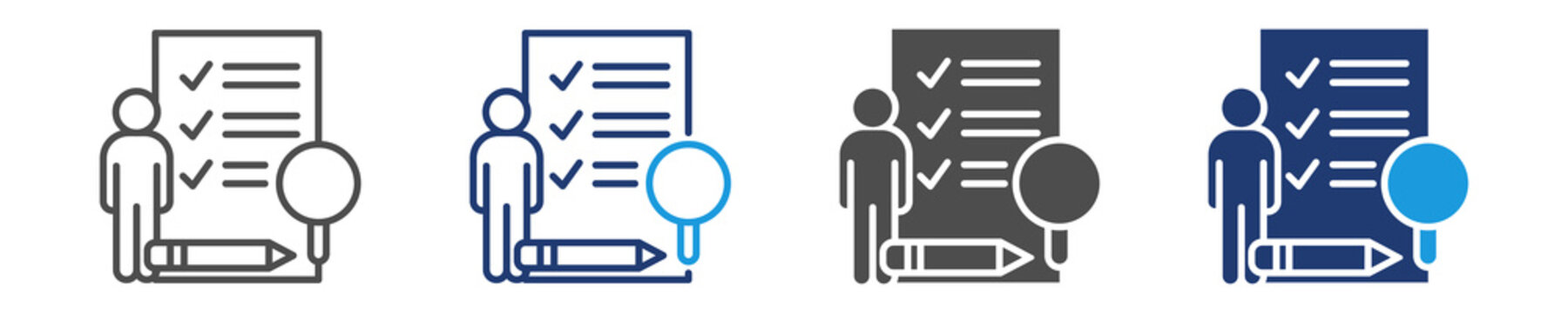 censuses icon set multiple style