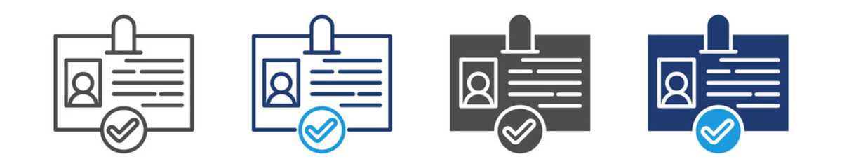 Obraz premium identity icon set multiple style