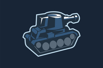 Fototapeta premium World War II Heavy Tank vector illustration, simple tank clipart