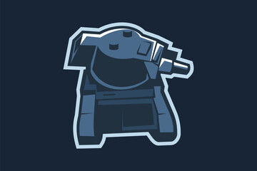 Naklejka premium World War II Heavy Tank vector illustration, simple tank clipart