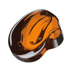 Vibrant orange and black helmet isolated on white background, Vector, illustration