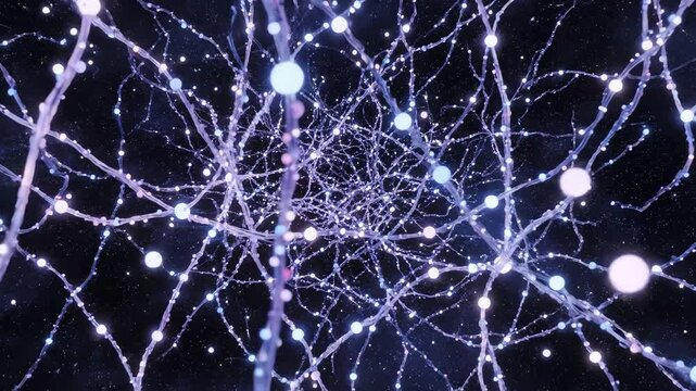 Neural network connections in space