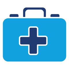Obraz premium First Aid Flat Blue Icon