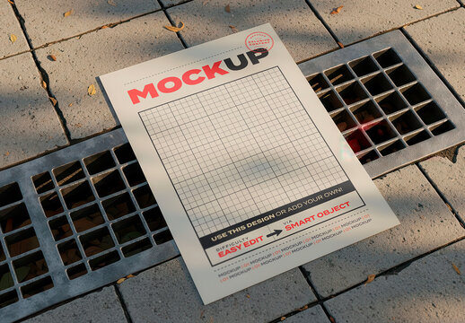Page on Floor Grating Mockup