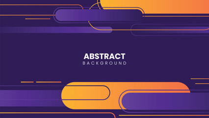 Abstract geometric background featuring a modern combination of purple and orange colors, with dynamic lines, shapes, and futuristic