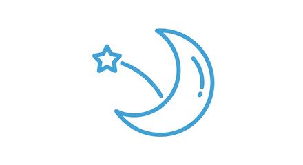 Obraz premium Celebrating Ramadhan Kareem with Crescent Moon and Star Illustration