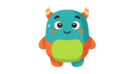 Cheerful Monster Mascot: A whimsical and cheerful monster character illustration, with a friendly expression and colorful features, is ready to bring a touch of fun.