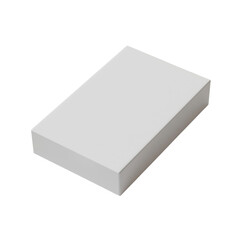 Fototapeta premium White cardboard box mockup in perspective 3D render isolated on Transparent Background