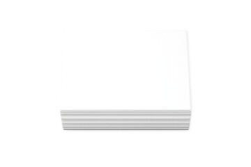 Stack of blank white paper sheets isolated on a black background for design purposes
