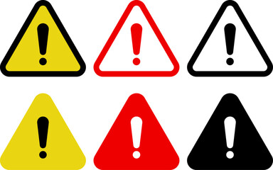 警告、注意喚起、危険、エラーを表すアイコンのセット © yuruphoto