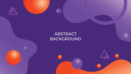 Abstract geometric background featuring a modern combination of purple and orange colors, with dynamic lines, shapes, and futuristic