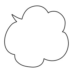 Fototapeta premium アクセントのある漫画風吹き出し もくもく形フレーム素材