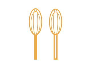 泡立て器のアイコンのイラストのセット