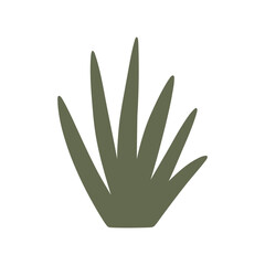 Stylized Green Grass Blades Illustration on White Background