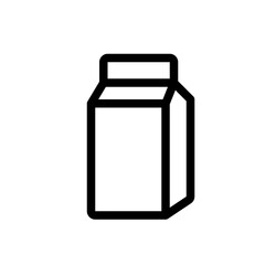 Milk Line Icon, Scalable Vector Outline Symbol for Dairy Ingredient, Food Label and UI UX Design