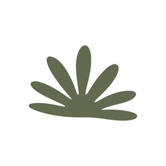 Fototapeta premium Minimalist Organic Green Leaf Shape Vector Illustration