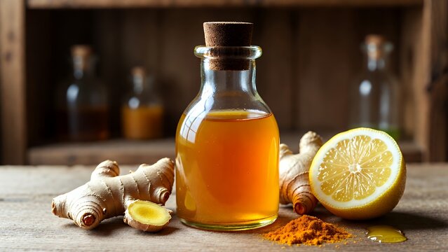 Golden Elixir: Turmeric Ginger Lemon Infused Wellness Oil