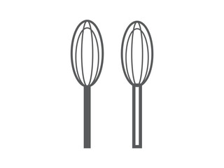 泡立て器のアイコンのイラストのセット