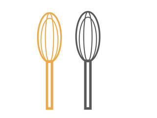 泡立て器のアイコンのイラストのセット