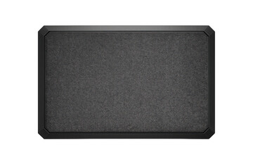 Fototapeta premium Minimalist dark textured surface with a sleek black frame on a black background