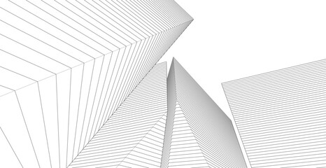 abstract architecture linear form 3d © Svjatoslav