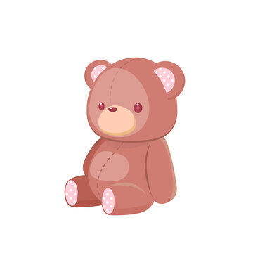 かわいいくまのぬいぐるみのベクターイラスト