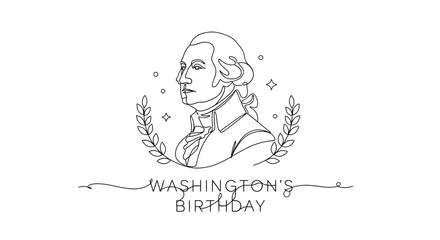 Obraz premium George Washington birthday illustration
