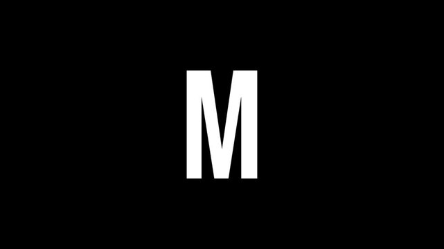 Pixel letter M with alpha channel, pixel alphabet, 8-bit, english alphabet in pixel style with a transparent background