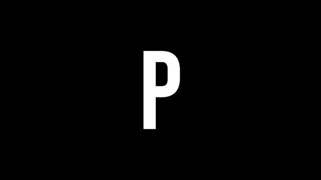 Pixel letter P with alpha channel, pixel alphabet, 8-bit, english alphabet in pixel style with a transparent background