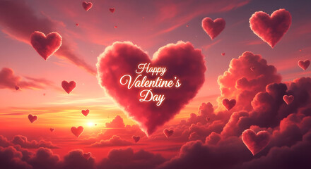 Sunset Cloud Heart Glow &ndash; Epic Happy Valentine's Day Tile