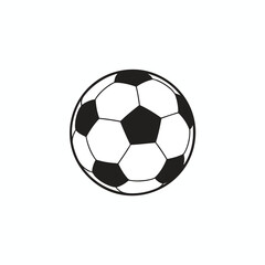 Fototapeta premium Classic Black and White Soccer Ball Illustration