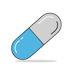 Blue and Grey Capsule Illustration