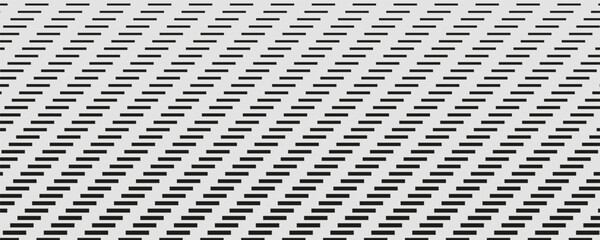 Geometric pattern of black horizontal lines arranged in diagonal rows on gray background. Abstract tech texture