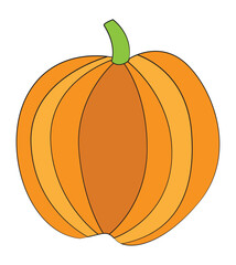 Fresh pumpkin isolated on white background