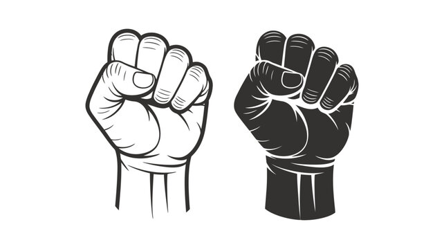 A powerful illustration of two clenched fists symbolizing unity, strength, and resistance