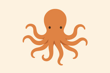 flat illustration of an octopus