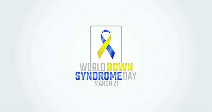 world down syndrome day motion video, ideal for world down syndrome day celebration