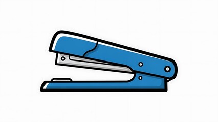 Blue Stapler Office Stationery Supply Tool.
