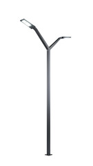 Double ended metal lamp post isolated on transparent background