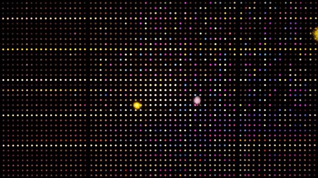 Digital Art LED Screen: Vibrant Pixel Pattern with Colorful Lights and Geometric Shapes for Modern Technology Backgrounds