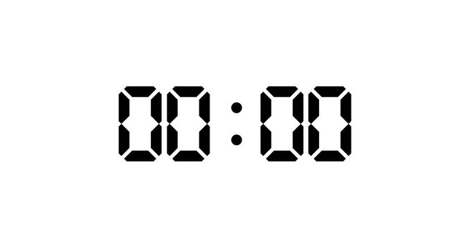 5 Seconds countdown, Day hour minute and second countdown timer, Countdown animation on black background, 5 to 0 Seconds counts